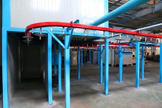 1.2mm Ατσάλι Αυτοματοποιημένη Γραμμή Επιχρισμού σκόνης Σύστηματα υψηλής ταχύτητας βιομηχανικής επιχρισμού σκόνης